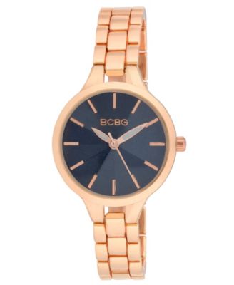 Bcbg Women's Quartz Round Rose Gold Stainless Steel Watch 32mm - Rose Gold