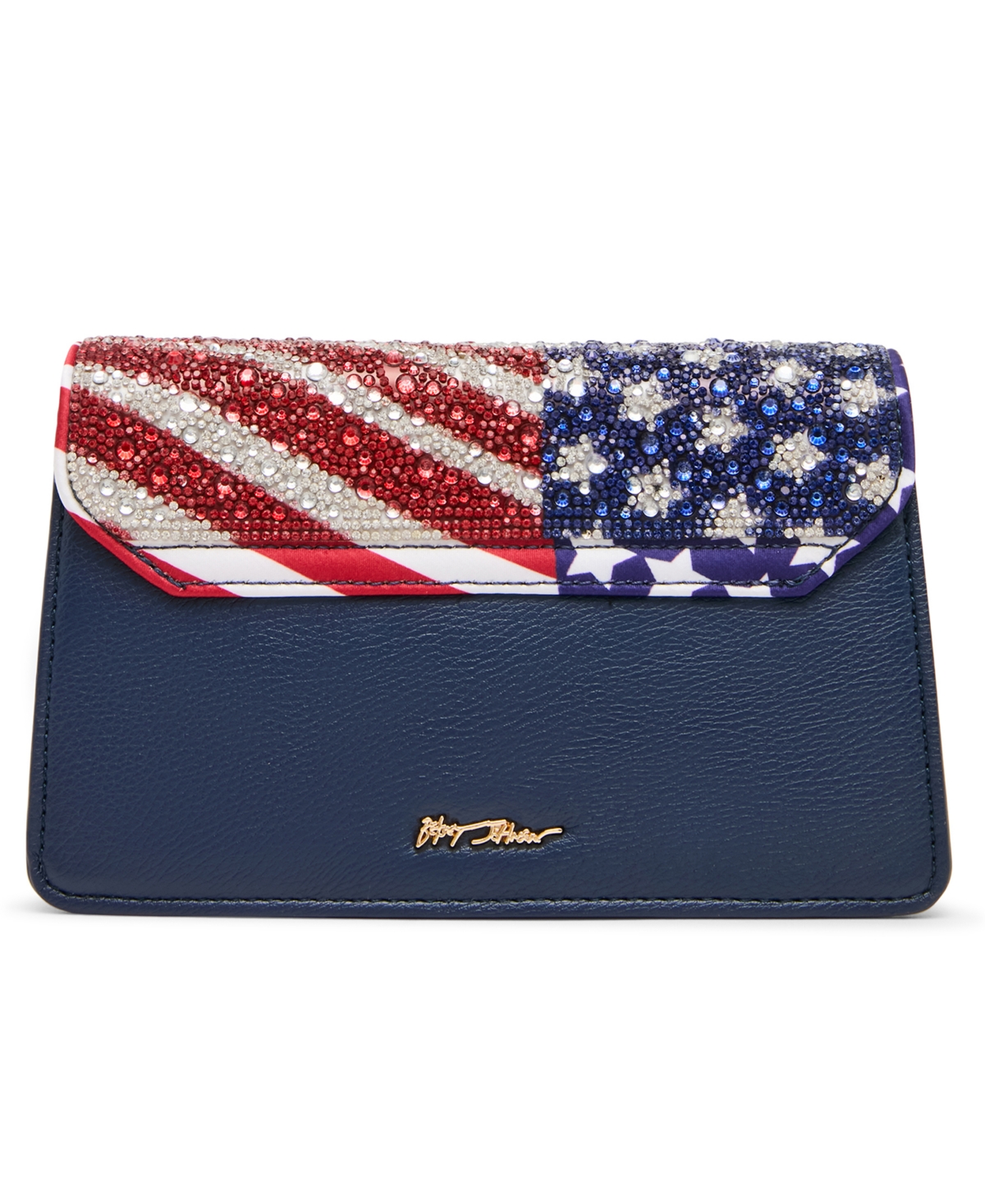 Betsey Johnson American Flag Glitter Small Crossbody Handbag