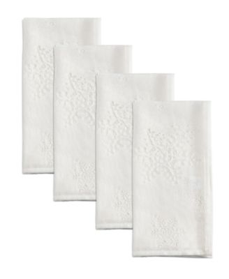 Burnout Snowflake Table Napkins, Set of 4