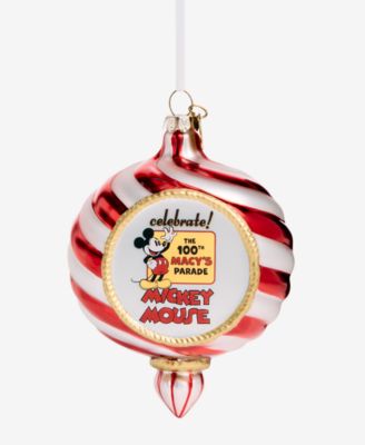 Disney | Macy's Celebrate The 100th Parade Glass Mickey Mouse Ornament, Macy's Exclusive