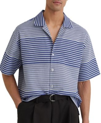 Men's Solstice Stripe Placement Cuban Shirt