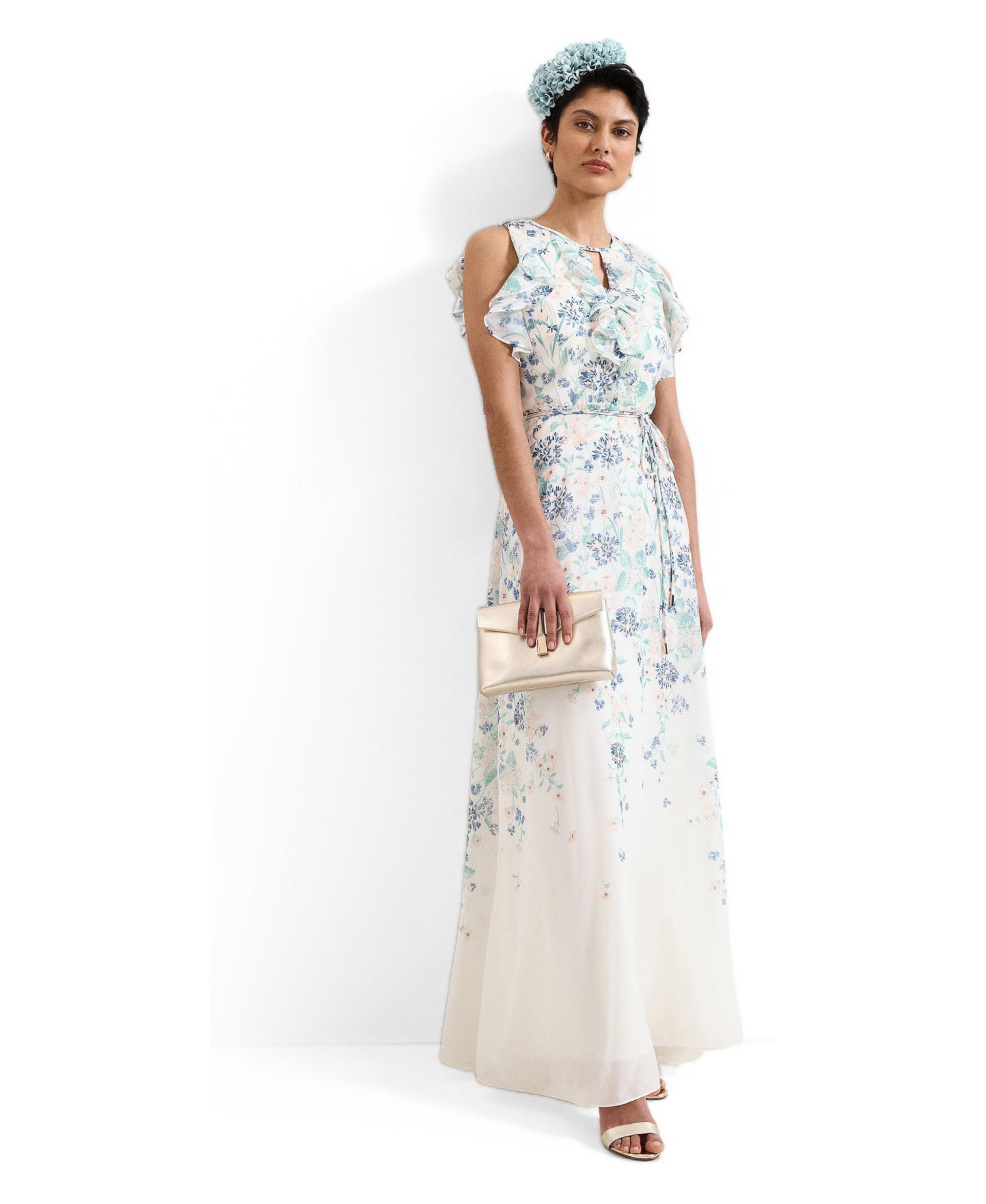 Women's Rachel Floral Ruffle Detail Maxi Dress