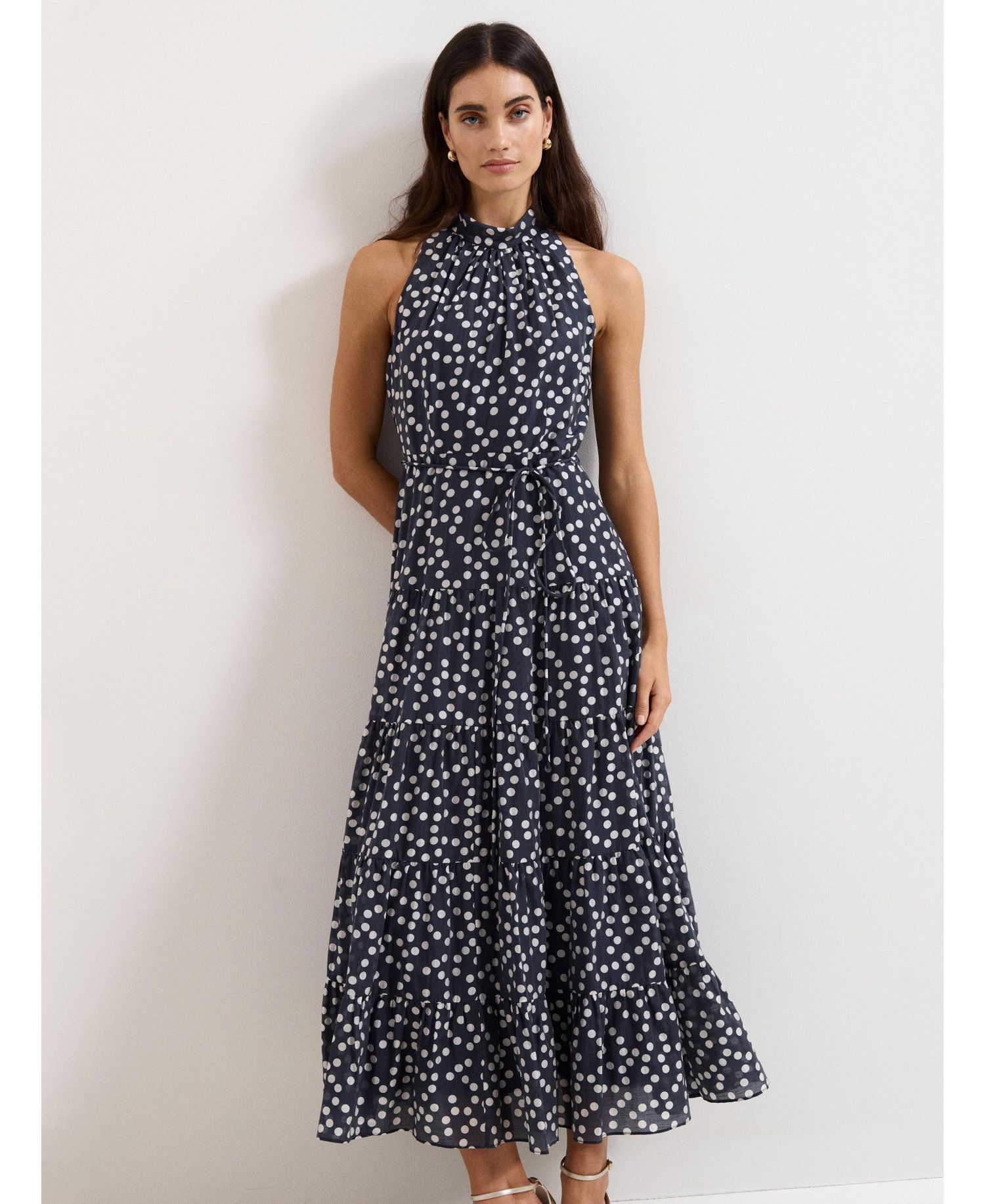 Women's Nita Navy Spot Maxi
