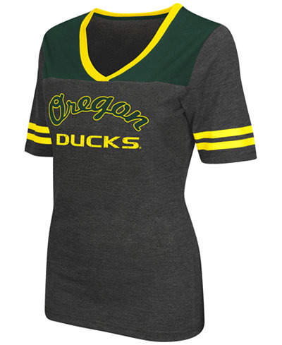 Colosseum Women's Oregon Ducks Twist V-neck T-Shirt