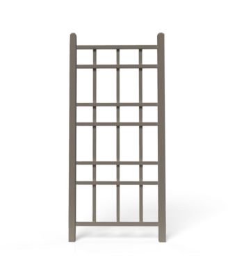 Dura-Trel Cottage 28x66 Inch PVC Vinyl Outdoor Patio Trellis with Anchors, Mocha
