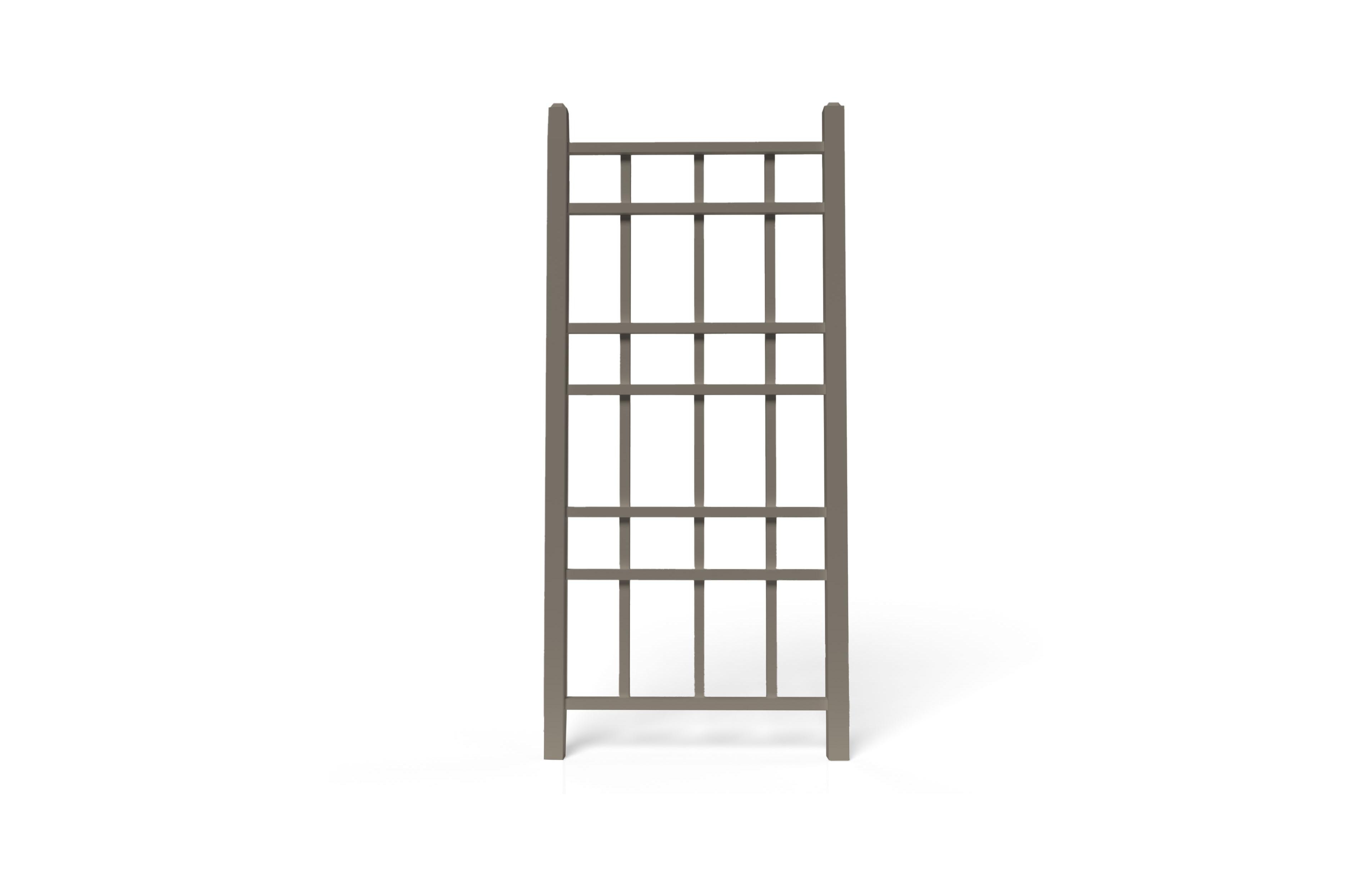 Dura-Trel Cottage 28x66 Inch Pvc Vinyl Outdoor Patio Trellis with Anchors, Mocha