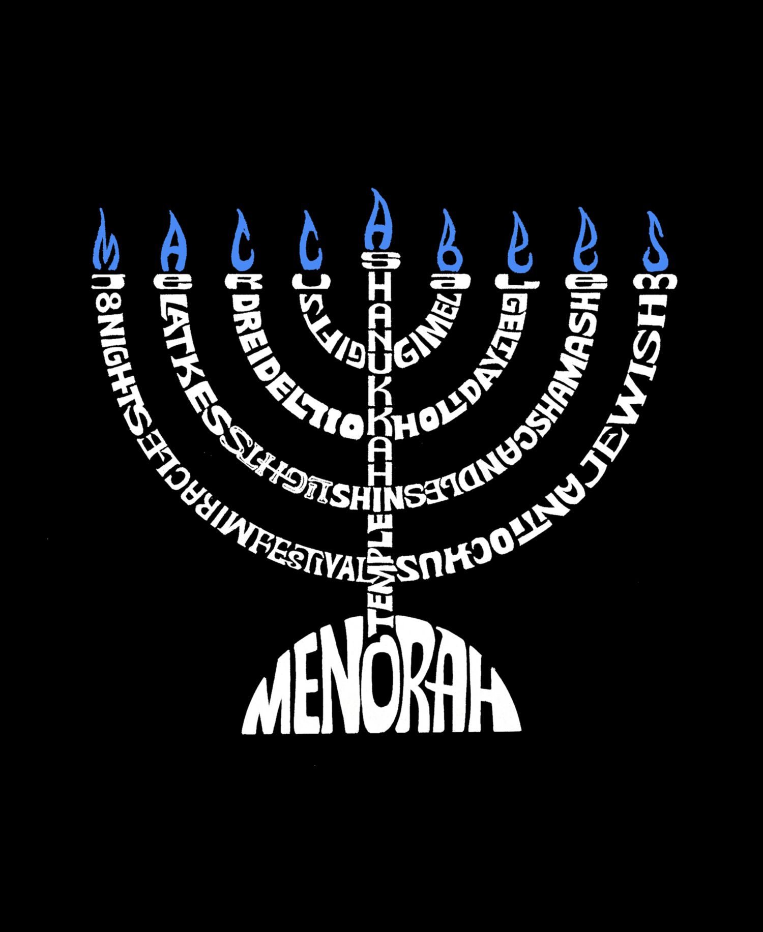 Men's Menorah Hanukkah Graphic Tank Top