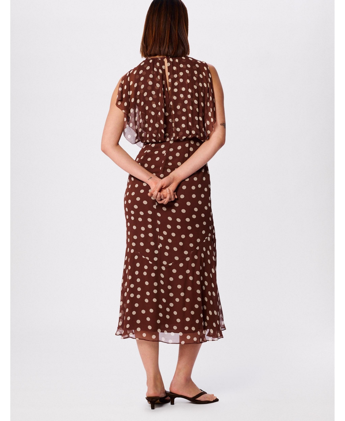 Whistles Women's Polka Dot Print Midi Dress