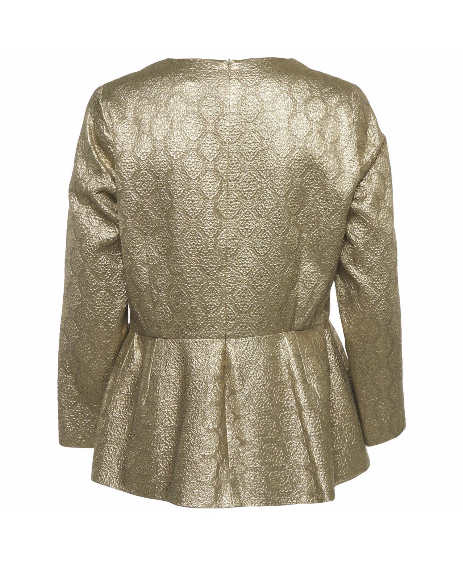 Women's Brocade Peplum Top