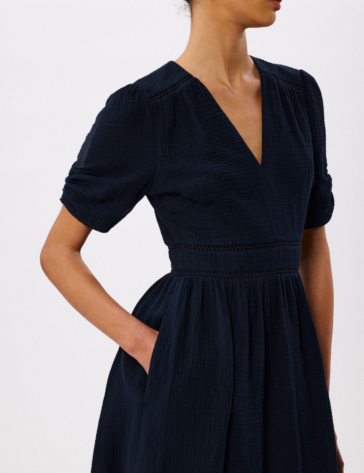 Women's Textured Midi Dress