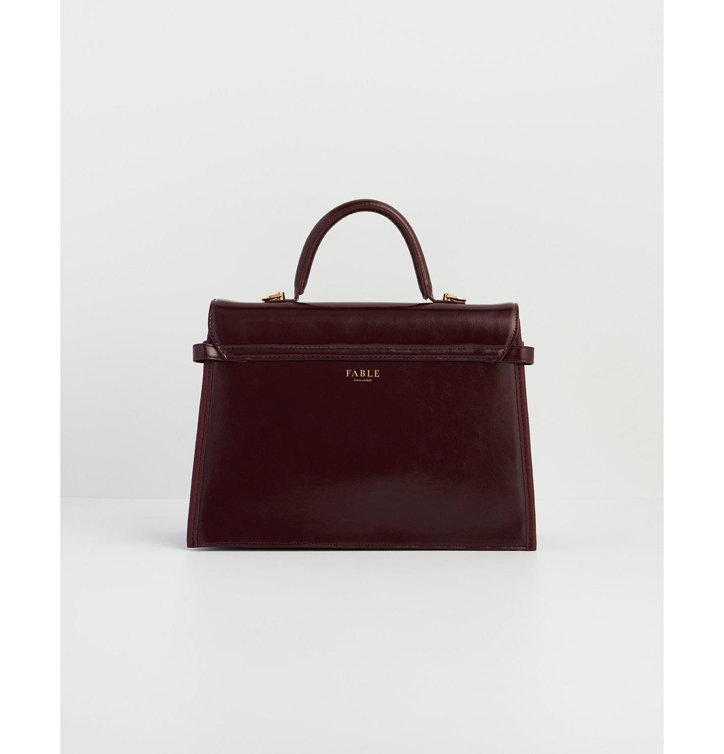 Женская сумка Fable England Ruby Cherry Structured Medium Tote, цвет: Вишнёвый — фото 6