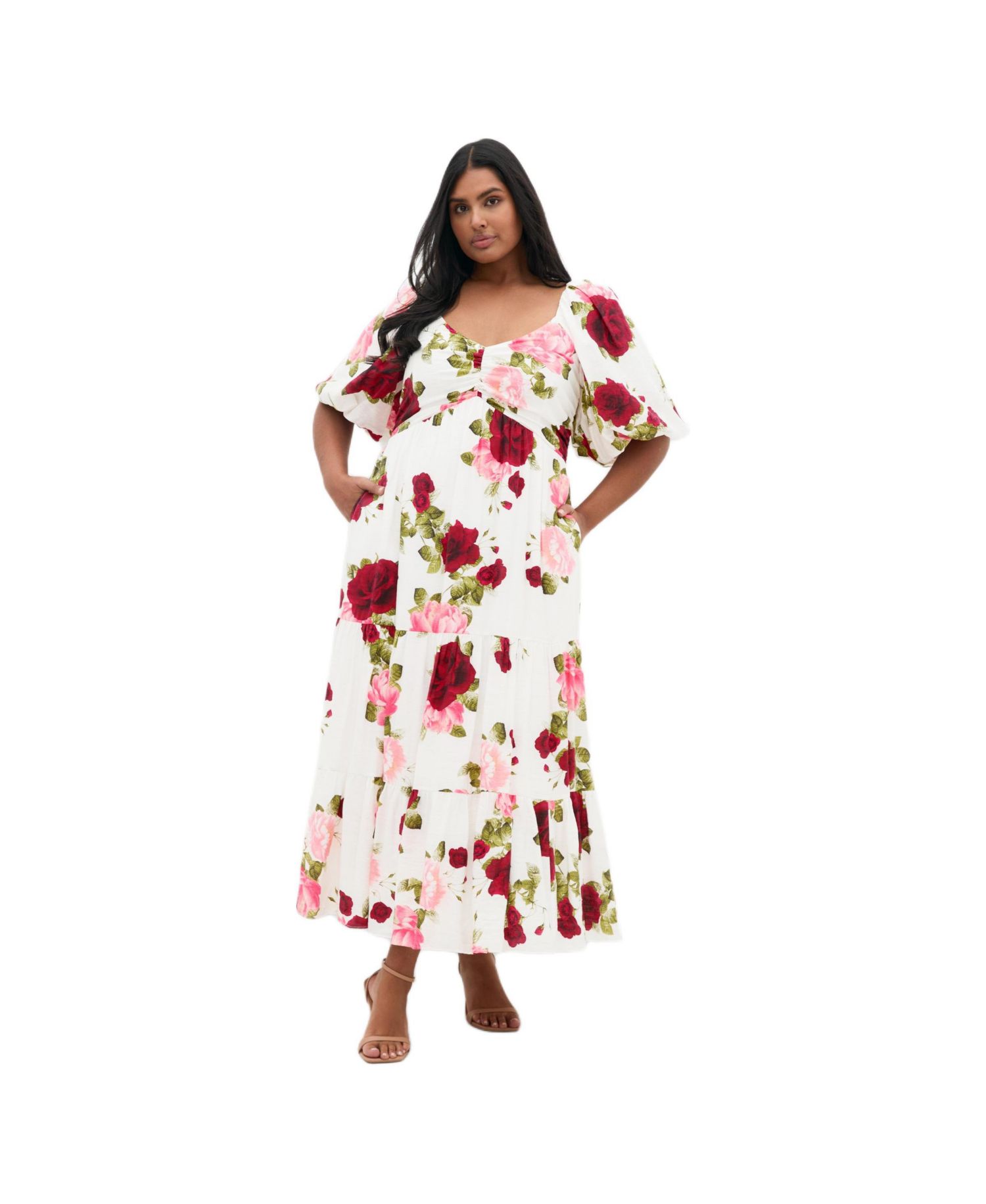 Plus Size Mindy Print Maxi Dress