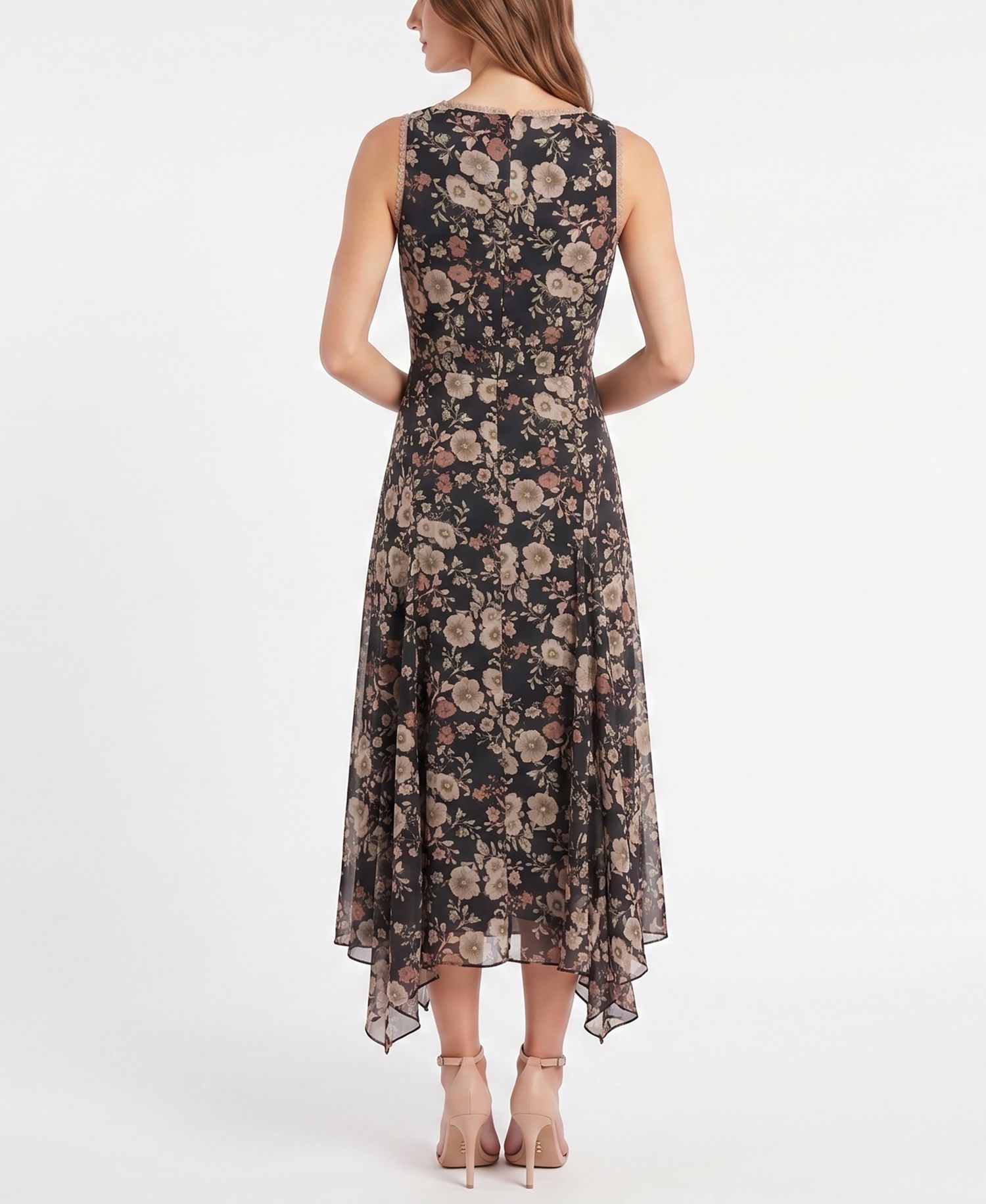 Women's Handkerchief Hem Floral Dress
