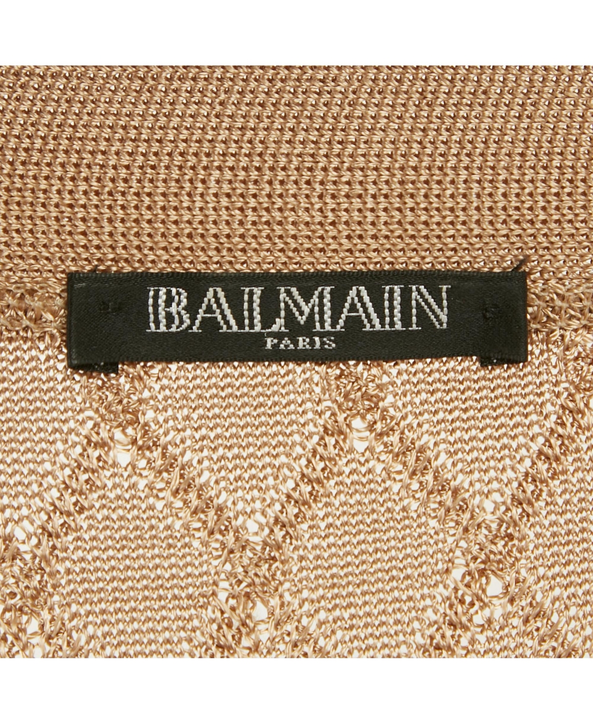 Pre-Owned Balmain Women's Patterned Knit Sleeveless Cardigan