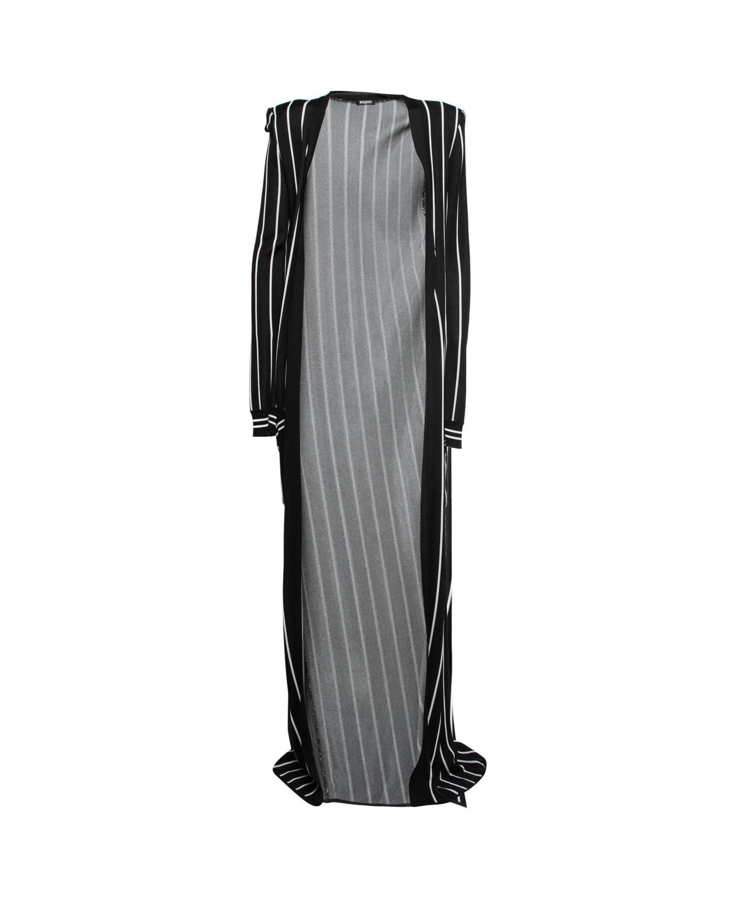 Women's Striped Knit Long Open Cardigan