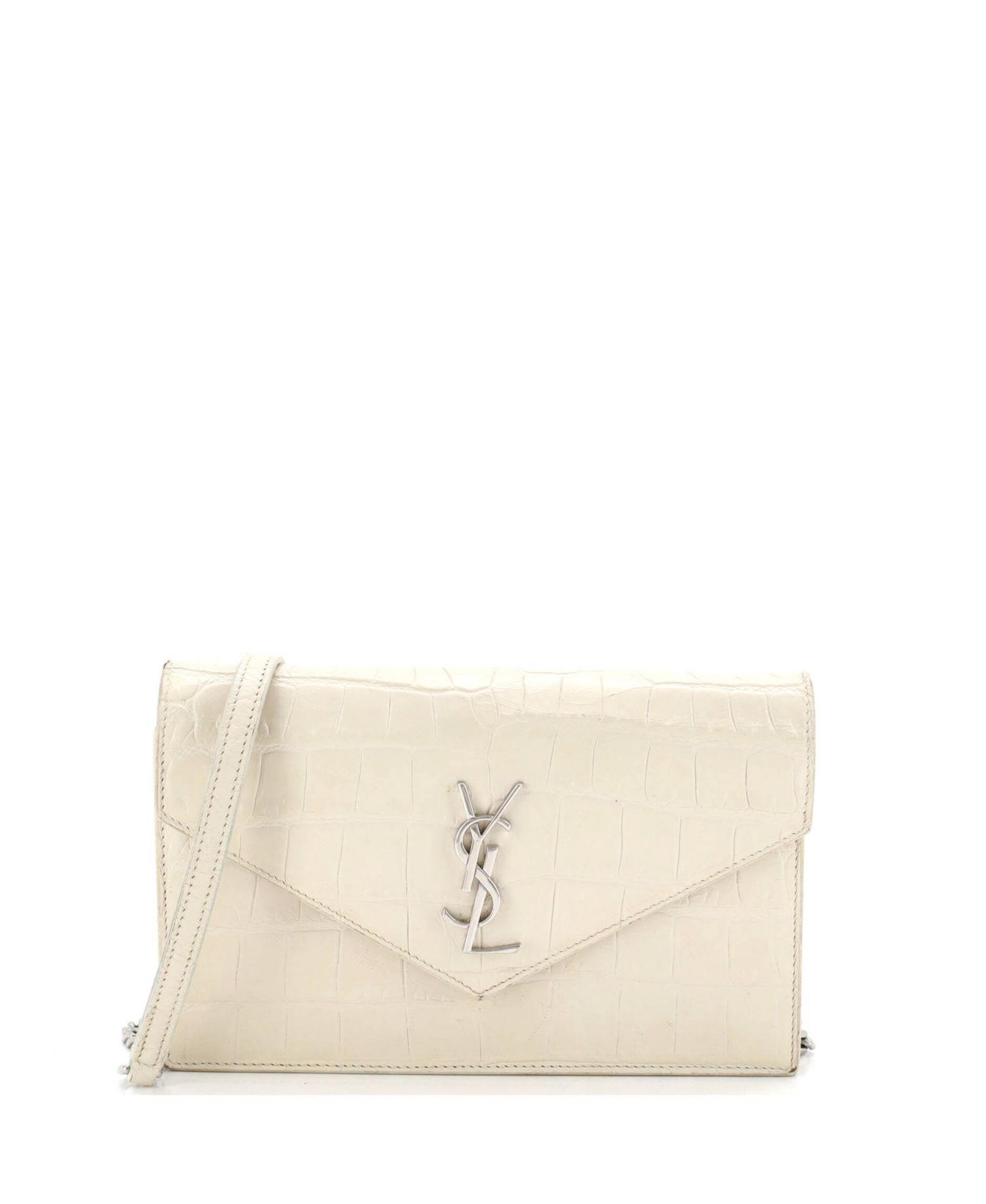 Uptown Chain Wallet Embossed Leather