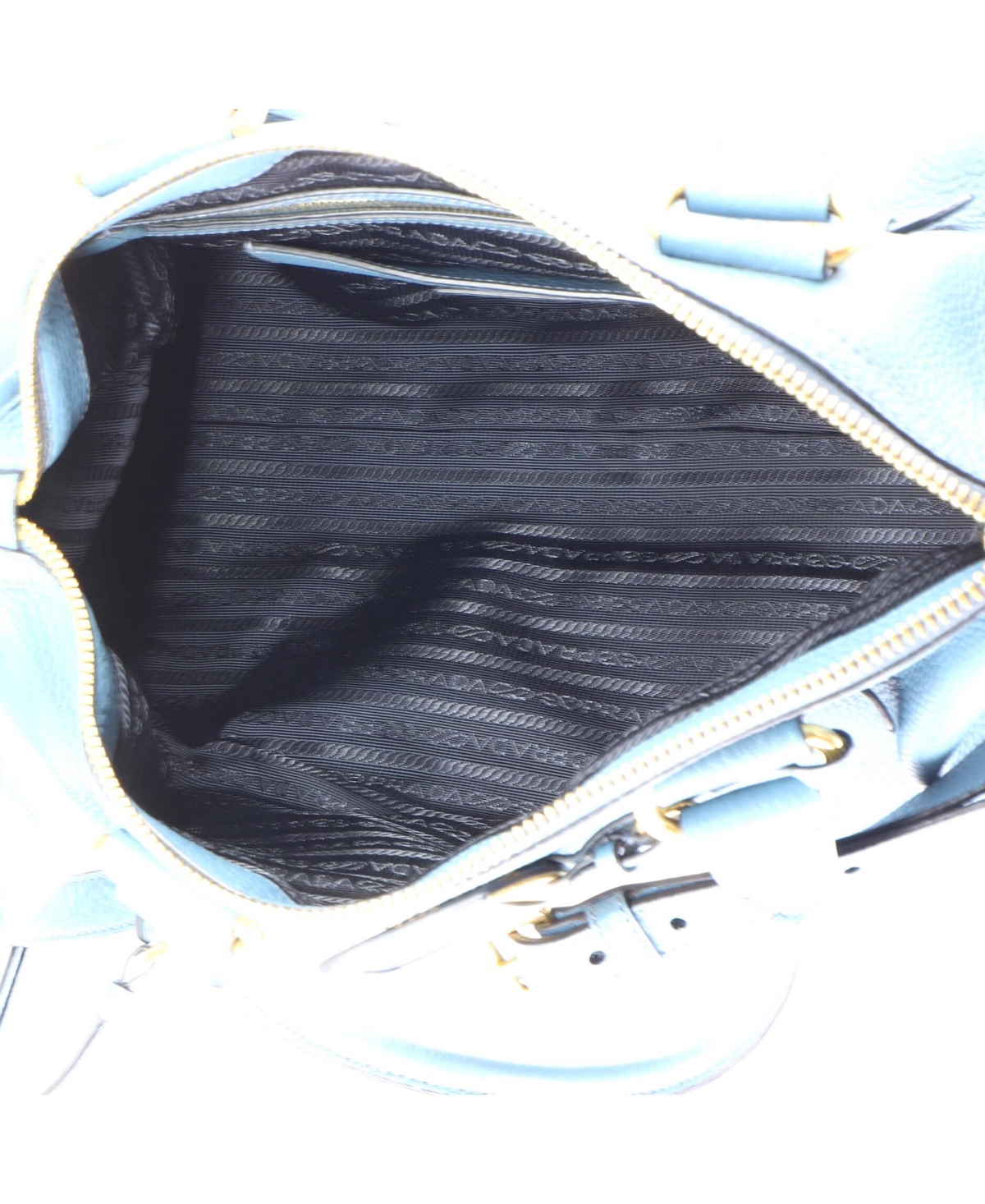 Pre-Owned Prada Medium Front Zip Convertible Satchel Vitello Phenix