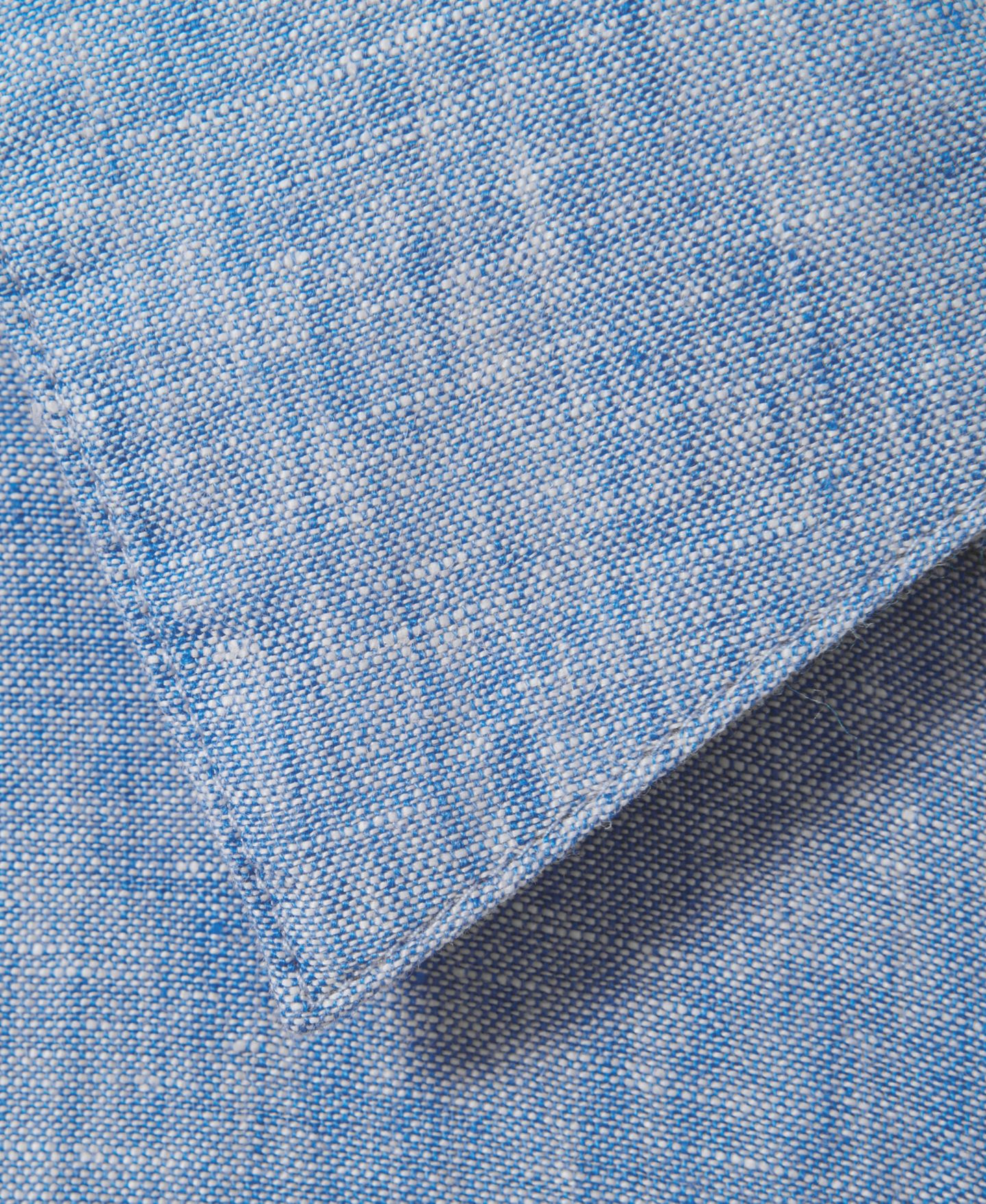 Женская рубашка REISS Belle Linen, цвет: Синий — фото 5