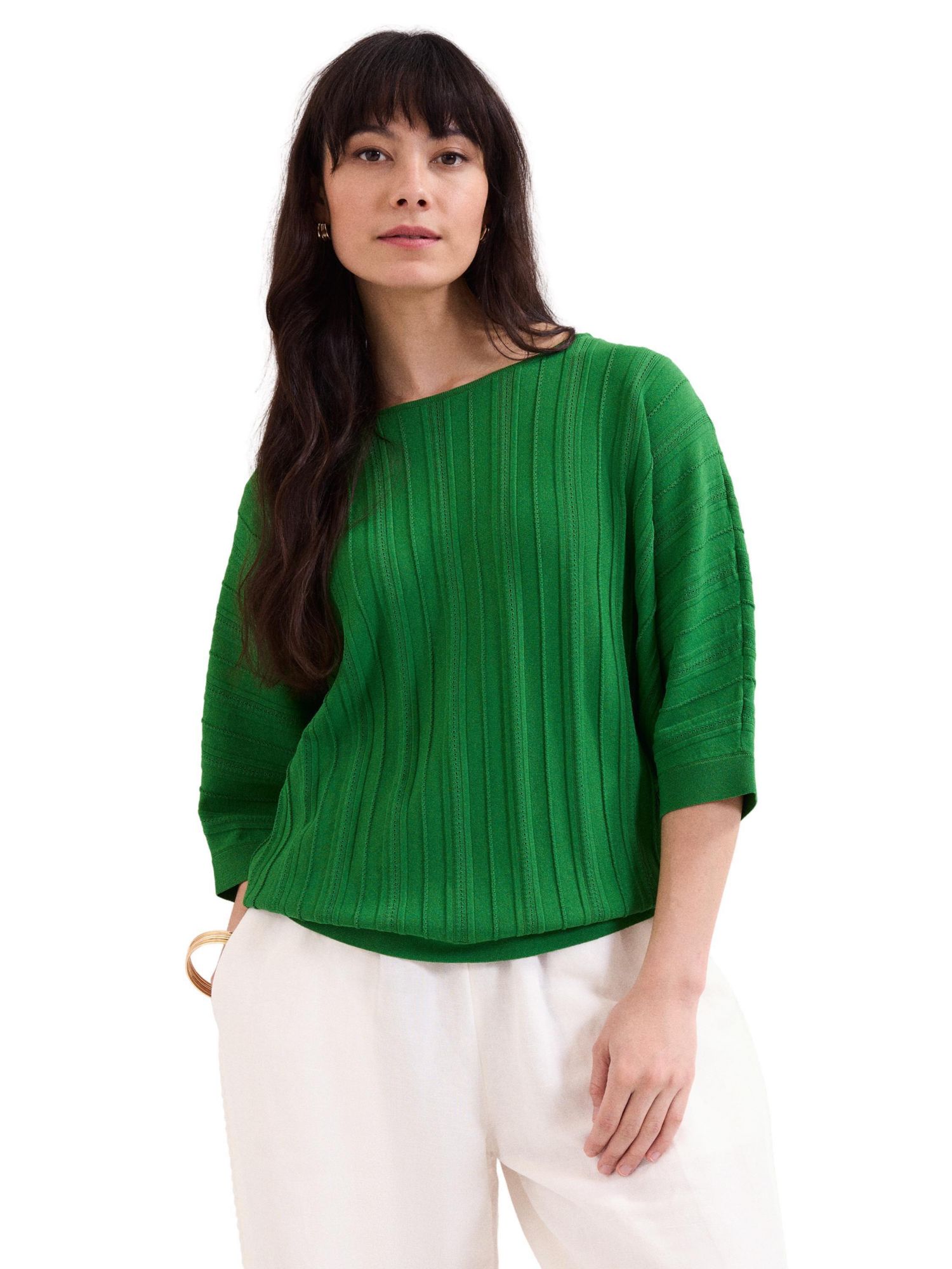 Women's Cristine 3/4 Sleeve Rib Jumper