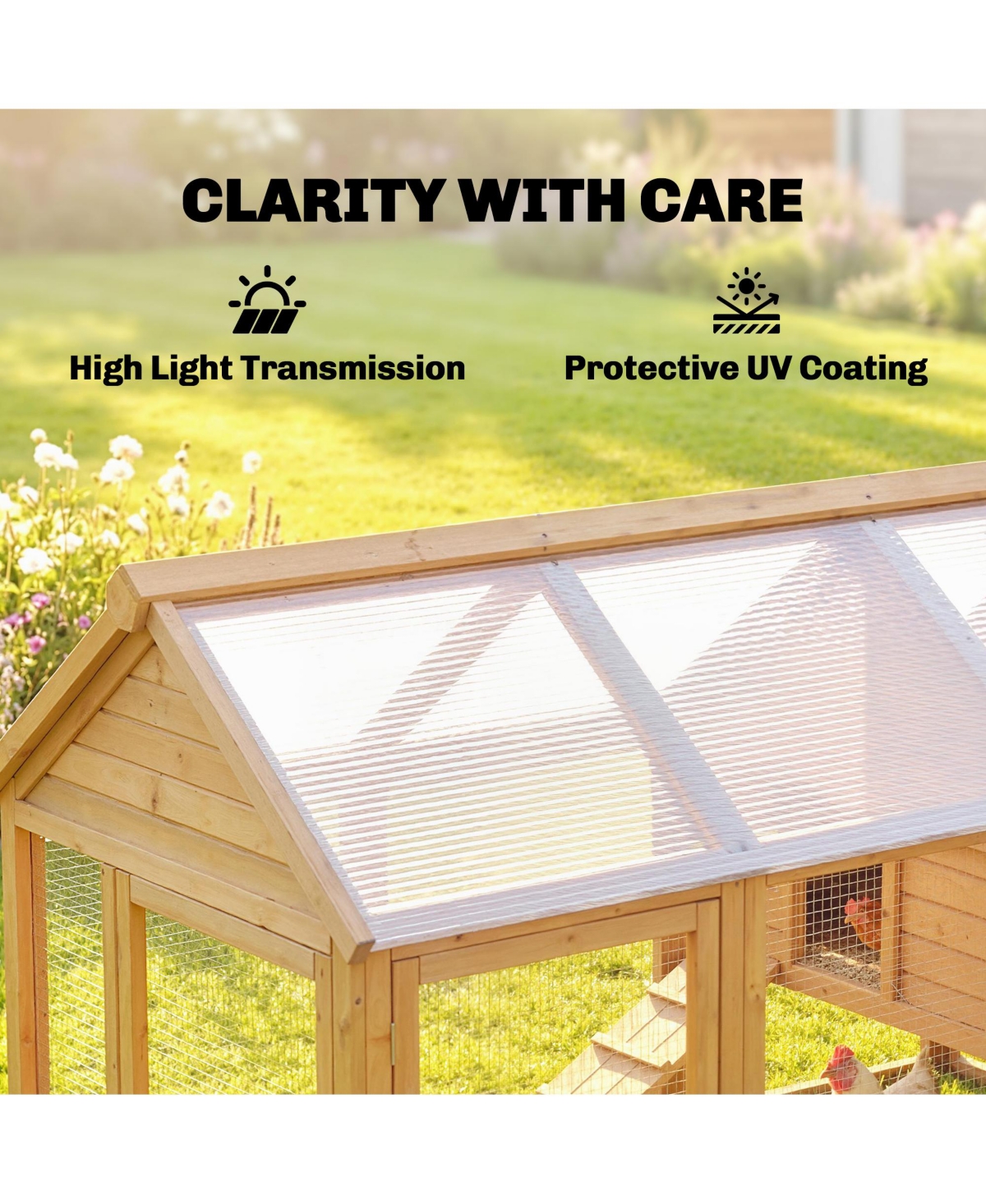 Outsunny Polycarbonate house Panels Uv Protected 10 Pack