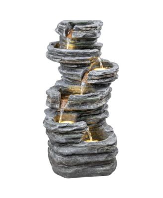 Outdoor Fountain with Cascading Waterfall, 40