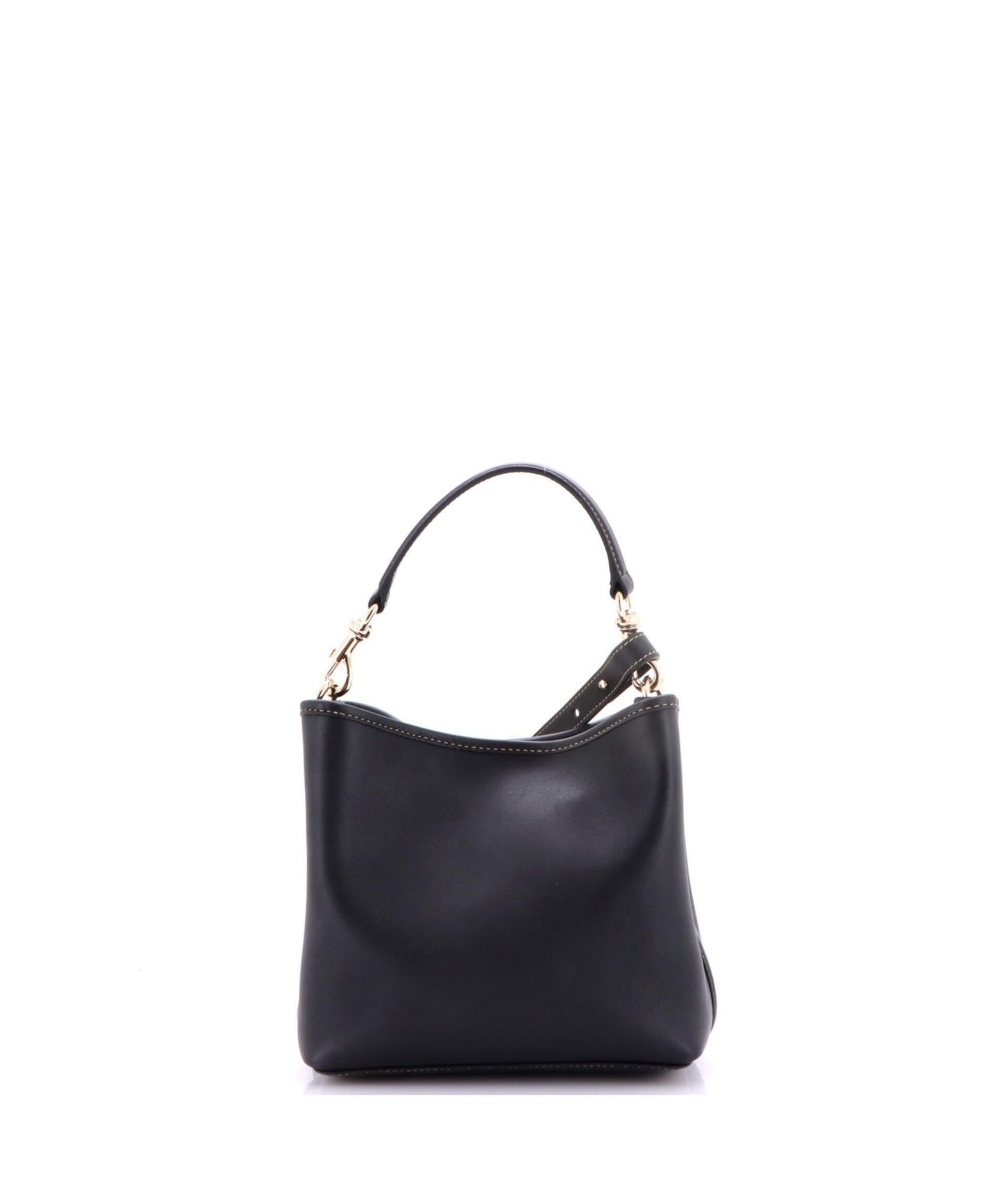 Small Emblem Bucket Bag Leather