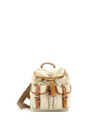 Small Double Front Pocket Backpack Tessuto