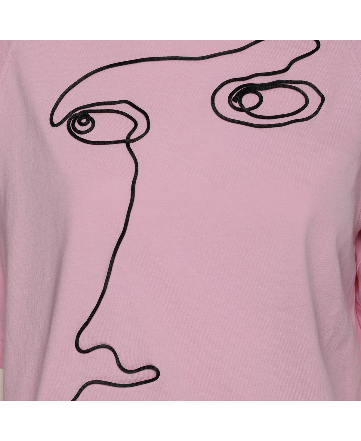 Pre-Owned Moschino Women's Face Embroidered T-Shirt