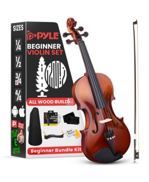 Детские игрушки Pyle 3/4 Size Beginner Violin Starter Kit, Ages 5+