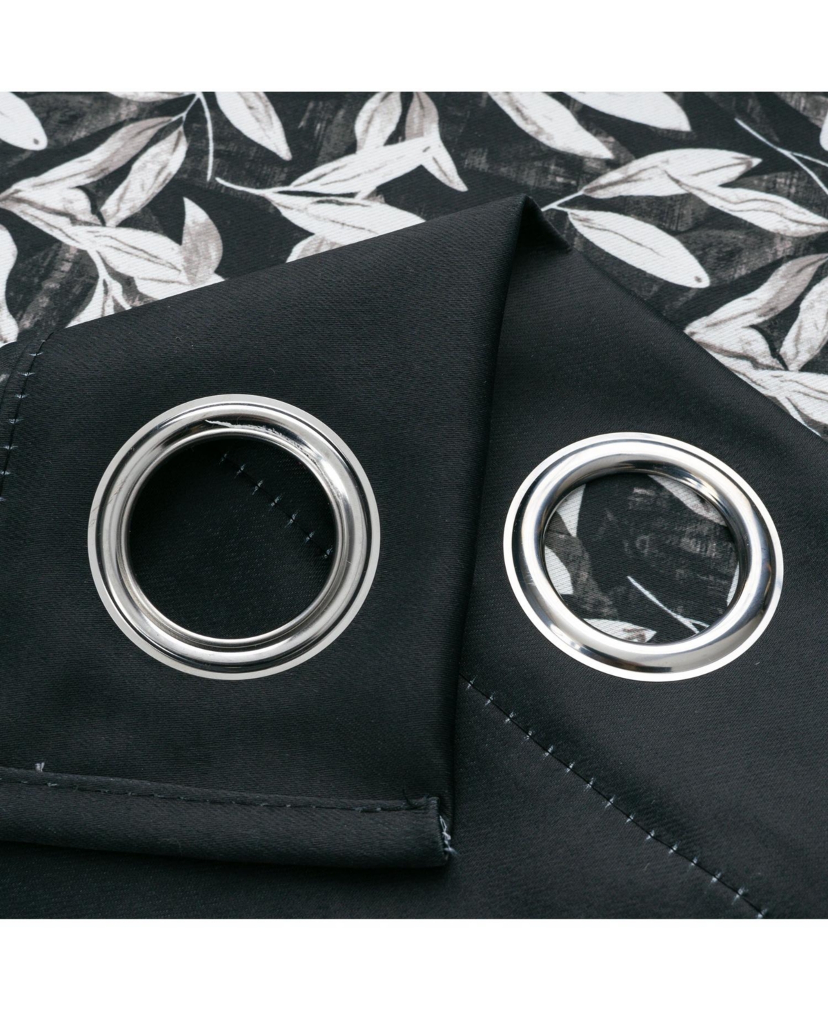 Rt Designers Collection Polyester 190 Gsm Marina Revisible Blackout Grommet Curtain Panel