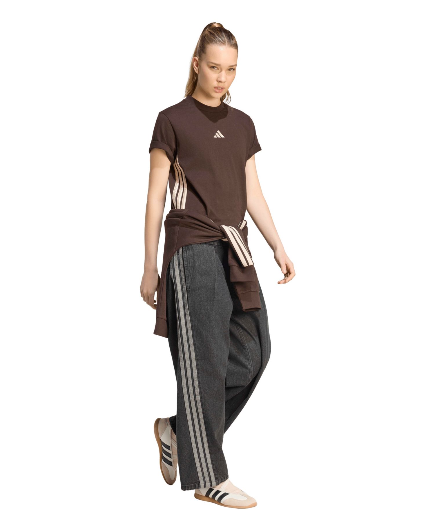 Women's Stadium Washed Denim Loose-Fit Pants