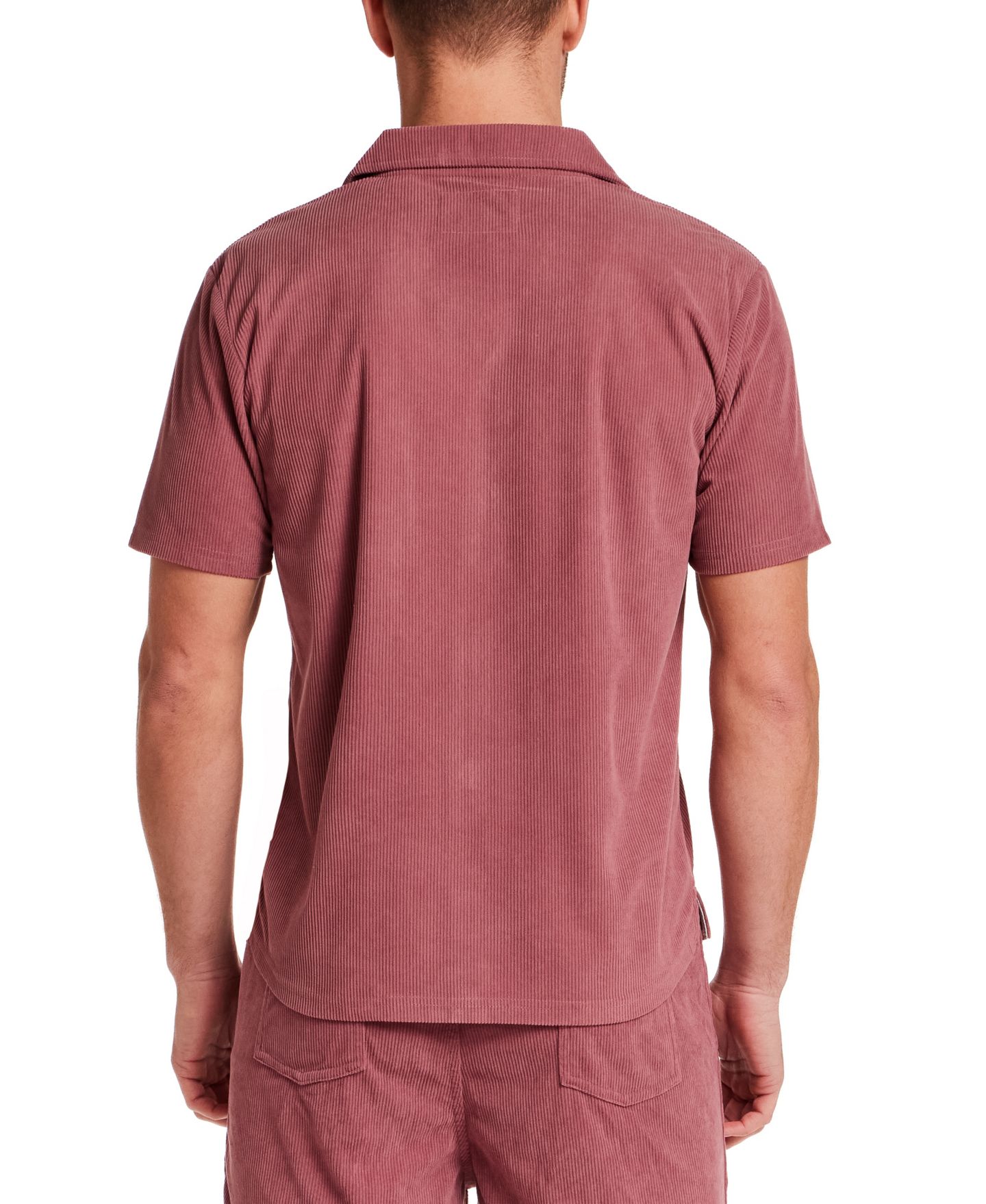 Мужская рубашка Weatherproof Vintage Regular-Fit Button-Down Corduroy Camp Shirt, Regular-Fit 6" Corduroy Cabana Shorts, цвет: Хаки — фото 3