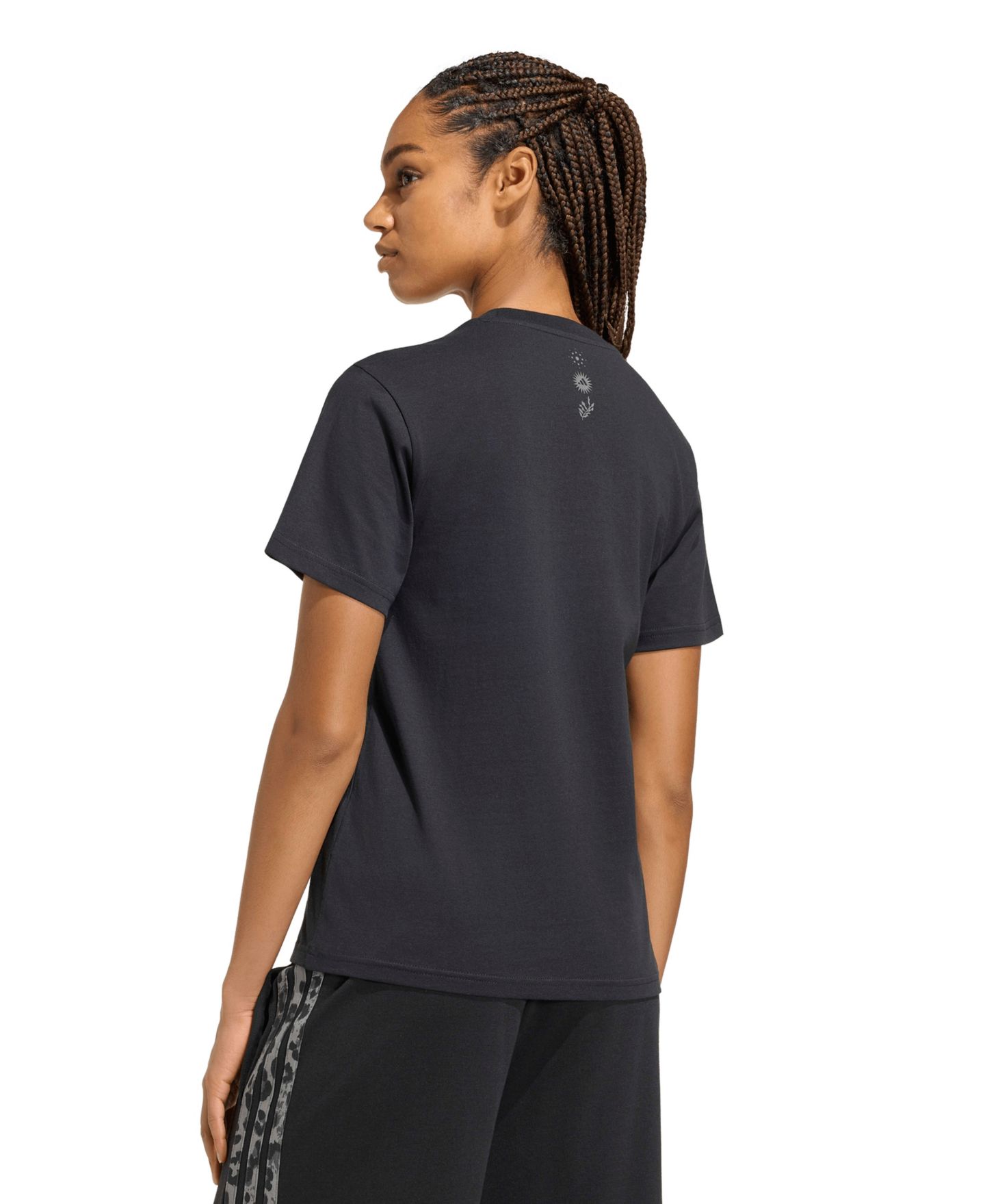 Женская футболка adidas Cotton Animal Graphic, цвет: Чёрный — фото 5