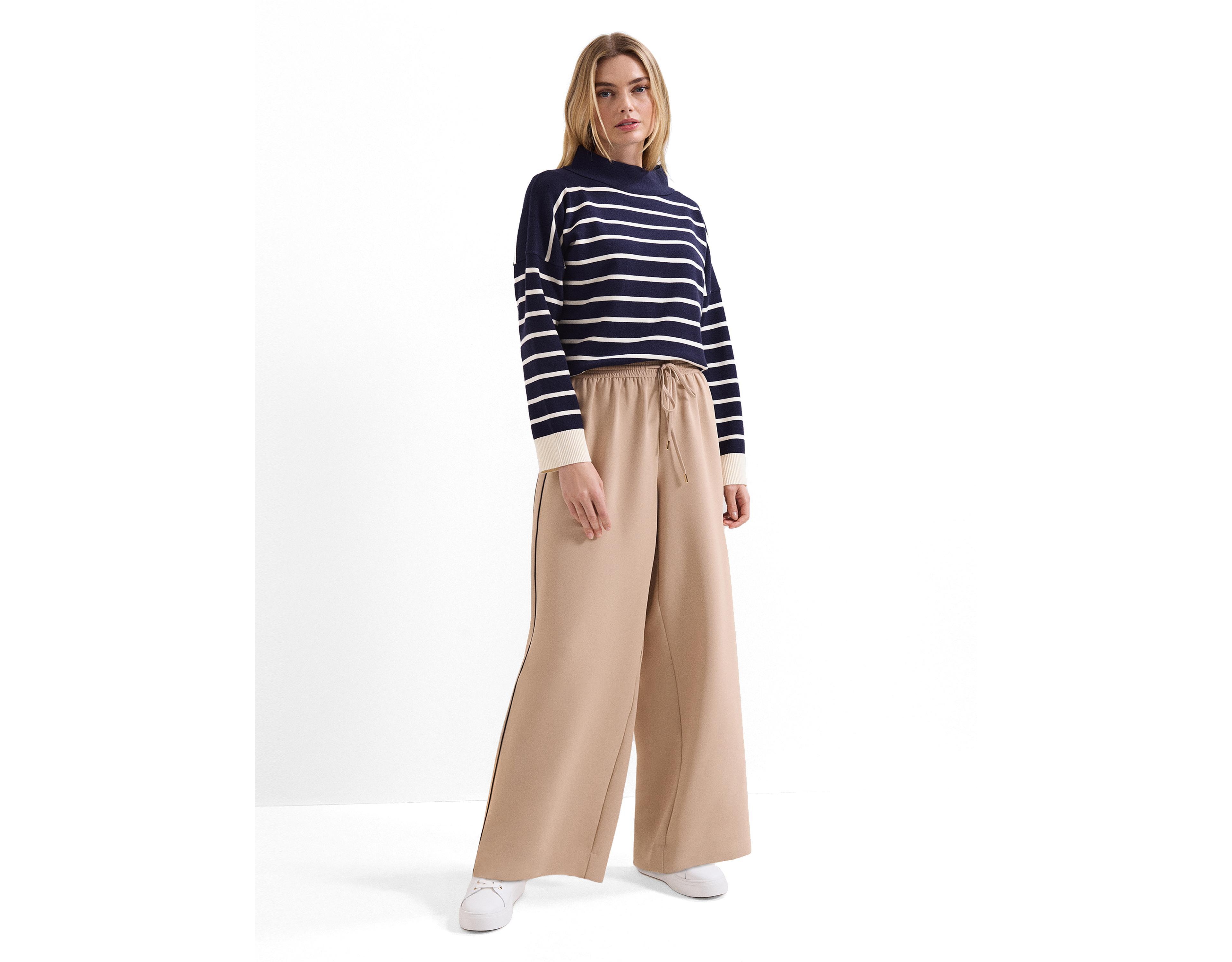 Phase Eight Women's Wide Leg Stripe Detail Skye Trousers