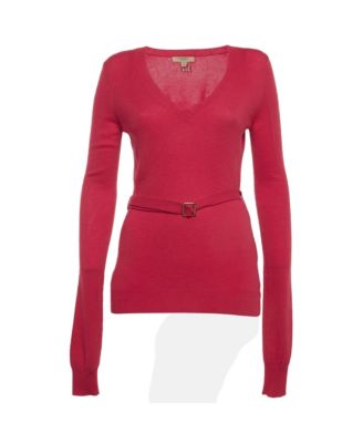Women's Knit Cashmere Belted Sweater