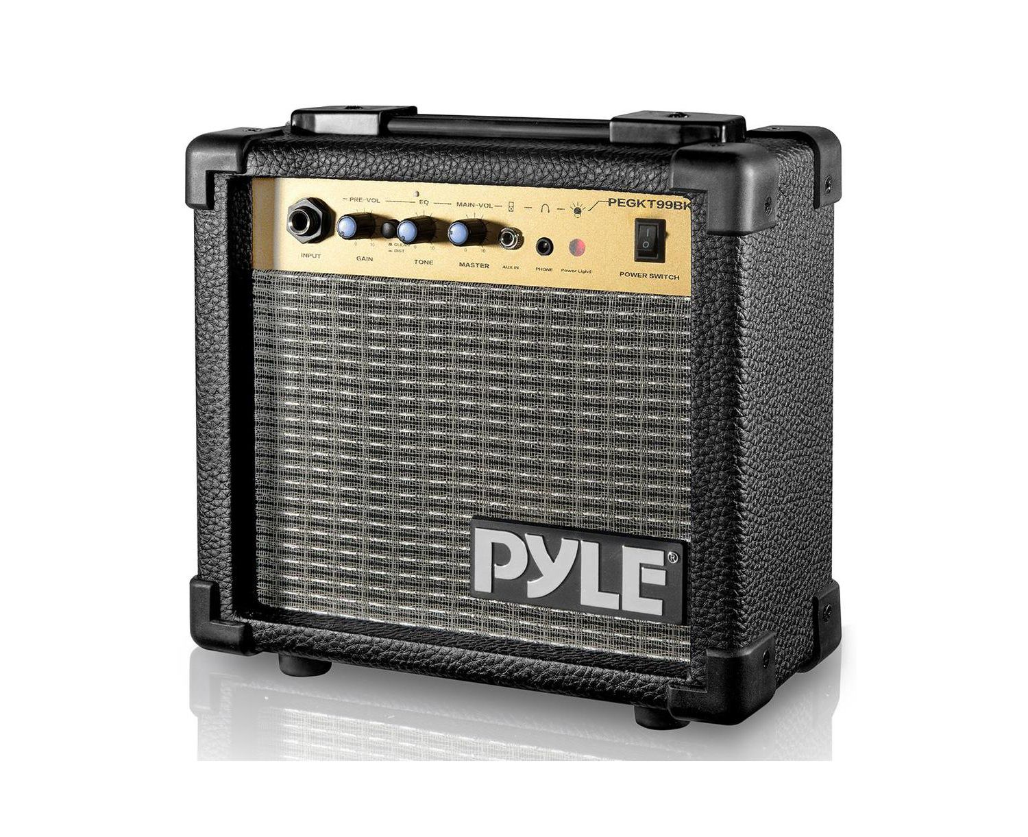 10W Portable Mini Electric Guitar Amp, Practice Amplifier with 5" Speaker, Gain & Distortion Controls, Headphone Output, Carry Handle