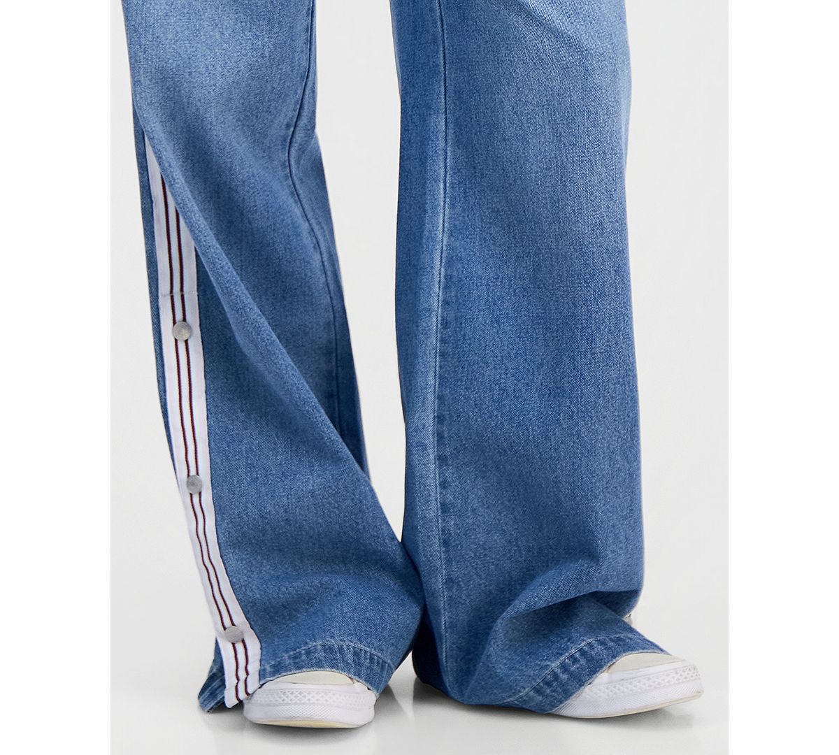 Madden Girl Juniors' Pull-On Side-Stripe Wide Leg Jeans view 4 — MAYCSS fashion products