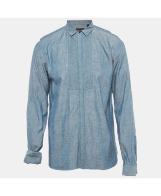 Men's Pintucks Chambray Double Cuff Shirt