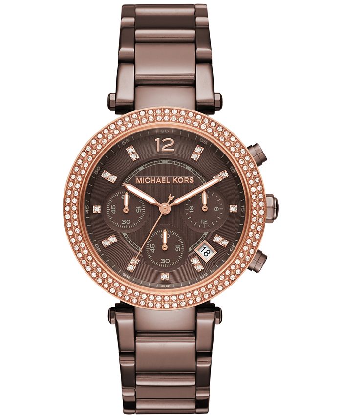 Michael Kors Women s Chronograph Parker Sable Ion Plated Stainless