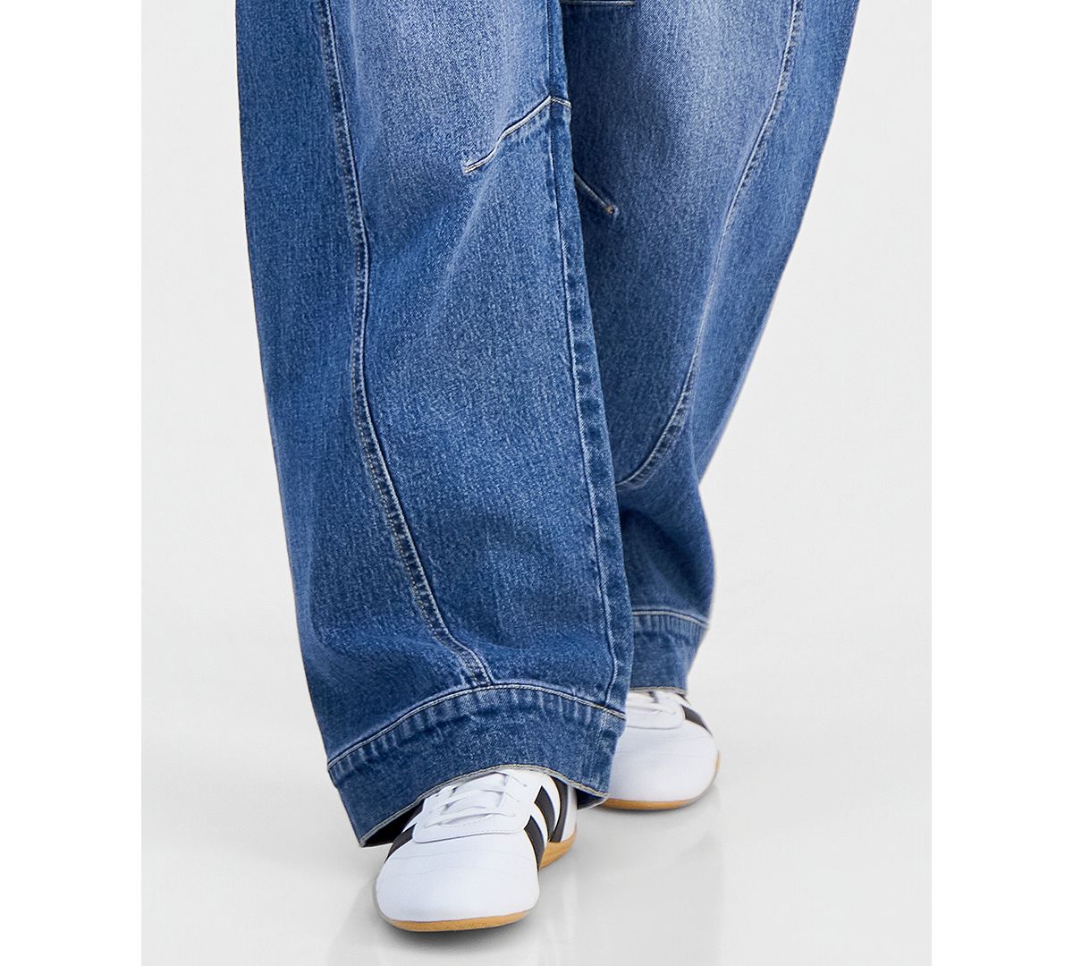 FVR DRM Juniors' Wide Barrel-Leg Jeans view 6 — MAYCSS fashion products