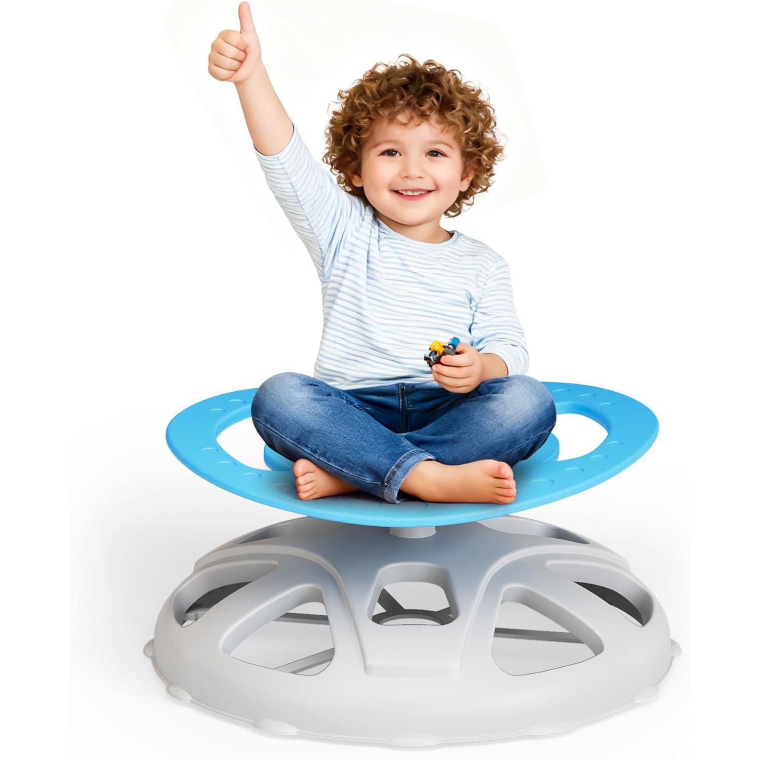 Kids Sensory Swivel Chair, Spinning Chair for Autistic Kids with Safety Handle and Non-Slip Design, Training Body Coordination