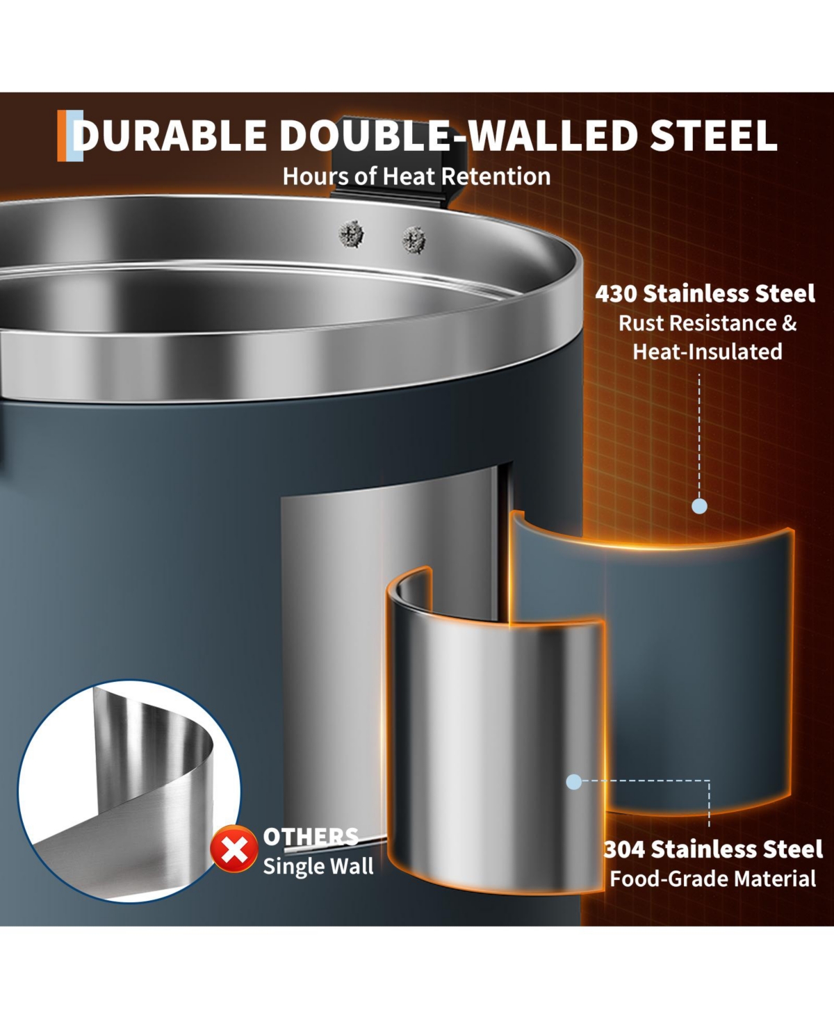 gaomon 14L Double Wall Commerical Coffee Urn, Hot Coffee Dispenser, for Wedding, Buffet, Catering, Events