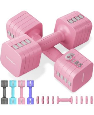 5-in-1 Adjustable Dumbbells Pair, LBS Quick-Adjust Hand Weights for Home Gym and Outdoor Training