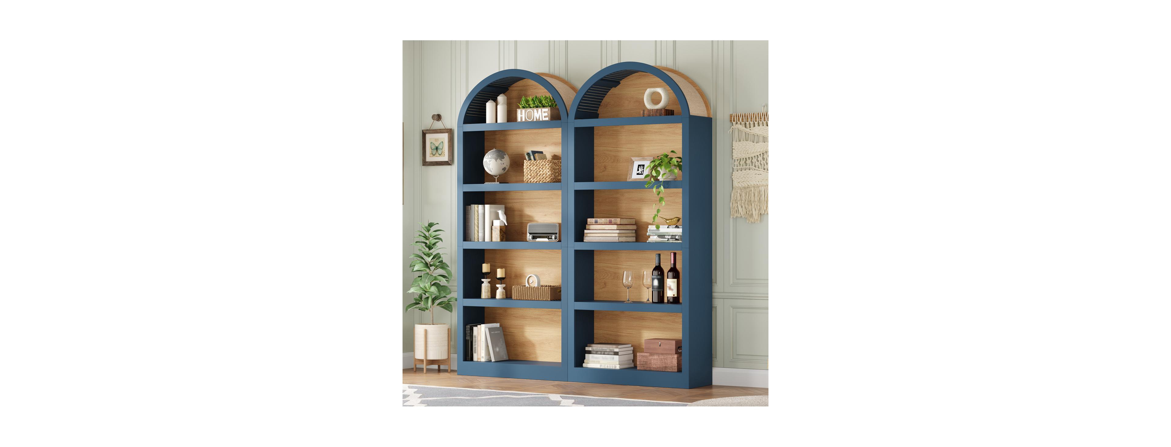 Streamdale Furniture Farmhouse 2-Pack Tall Bookshelves