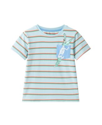 Toddler Boys Gator Graphic Stripe Pocket Tee