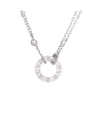 2 Diamonds Love Pendant Necklace