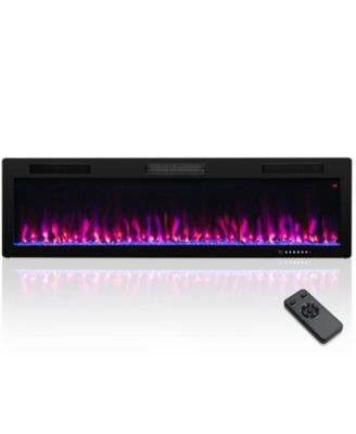 Electric Fireplace 40/50/60 Inches Recessed and Wall Mounted for 2' x 6' Stud-60 inches