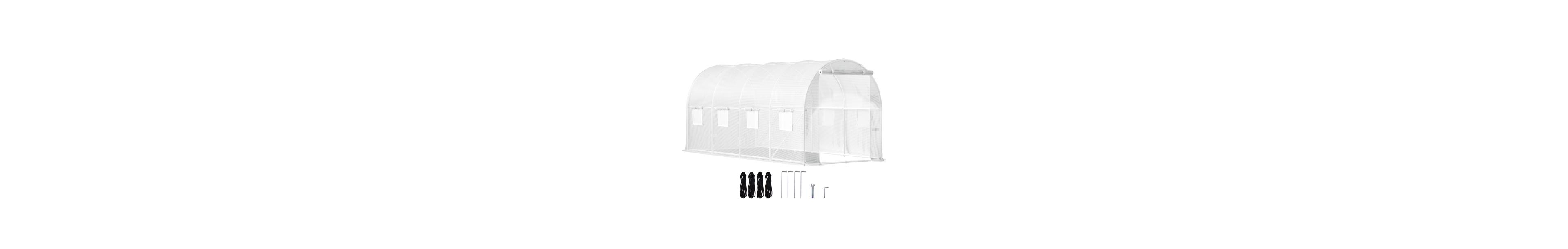 Lovmor 6.5 Feet Wood Polycarbonate Cold Frame Greenhouse for Outdoor Garden Storage