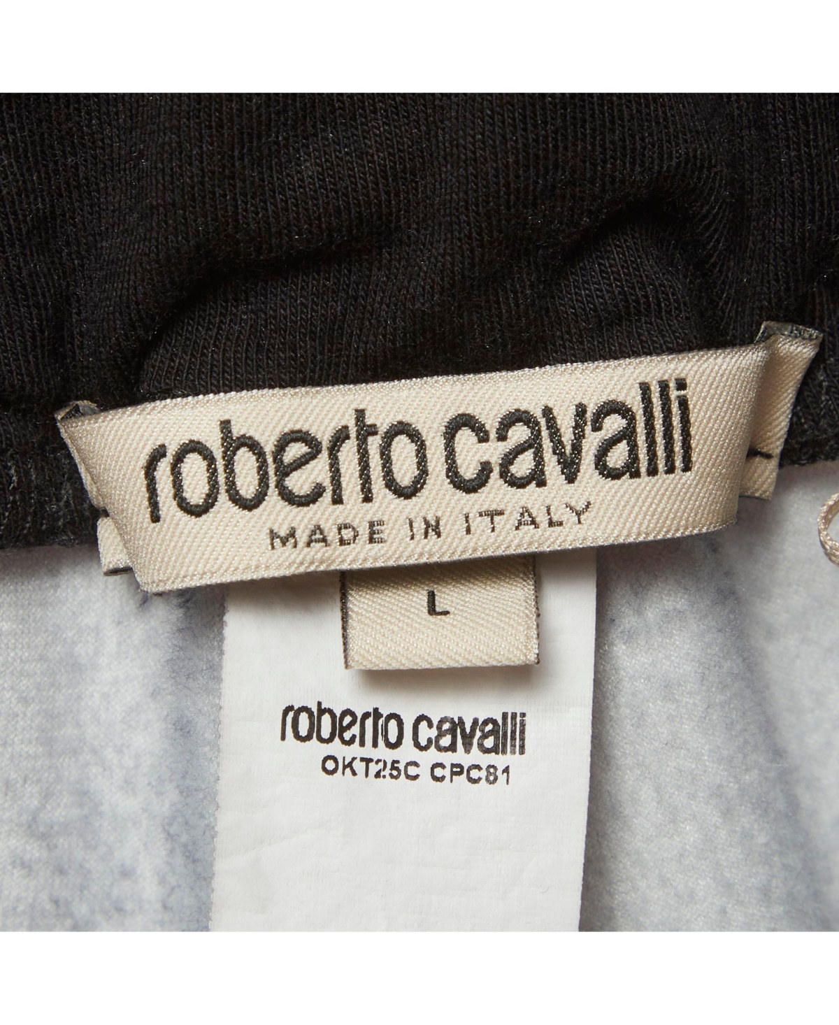 Pre-Owned Roberto Cavalli Women's Animal Printed Velvet Double Pants