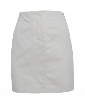 Women's Cream Twill Mini Skirt